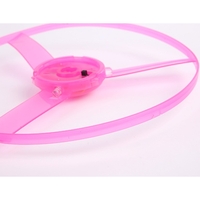 Jucarie Disc Zburator, Distractiv pentru Copii, Flippy, Aruncator Manual din Plastic, cu Lumini, Roz