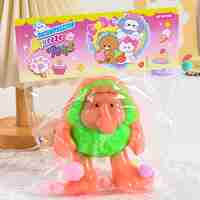 Jucarie Antistres Squishy, Flippy, Model Brr Brr Patapim, cu Revenire Lenta, din TPR, 12 x 11 x 3 cm, Multicolor