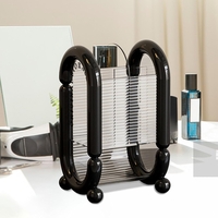 Cutie pentru Depozitare Cosmetice, Flippy, pentru Pensule, Creioane si Buretei, 4 Compartimente, din Plastic, 12 x 10 x 20 cm, Negru