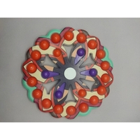 Jucarie Antistres, Flippy, Model Simple Dimple, Fidget Toy Spinner, cu 24 Buline, Multicolor