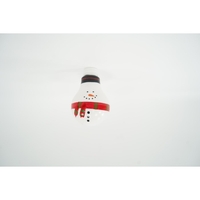 Set 10 Ornamente pentru Instalatie, Flippy, Atasare la Instalatia de Craciun, Design Festiv, Protectie Becuri Instalatie, Rezistente la Zapada, Interior/ Exterior, Model Om de zapada