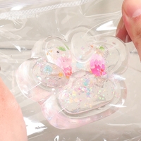 Jucarie Antistres Squishy, Flippy, Labuta de Pisica Pufoasa, cu Revenire Lenta, 7 x 6.5 cm, Model 270532, Multicolor
