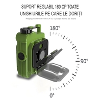 Lanterna Mini de Buzunar Tip Breloc, Flippy, Incarcare prin USB Type C, Multifunctionala, pentru Exterior, Camping, Alpinism, Ciclism, Mini Lanterna Elvis, 6.1 x 5 x 2.5 cm, Lumina Puternica, Culoare Verde