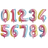 Balon din Folie Metalizata Flippy, Figurina Cifra, Tema Aniversare 40 cm, Ambalaj Individual, Pai inclus, Umflare cu Aer sau Heliu, Multicolor, Cifra 6