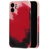 Husa protectie Flippy compatibila cu Apple iPhone 12 Pro Tpu Ombre, Roz/Mov/Negru