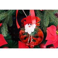 Ornament brad, Flippy, Rotund cu clopotei, Rosu, Lucios, 15*20CM, Acril, Interior/ Exterior