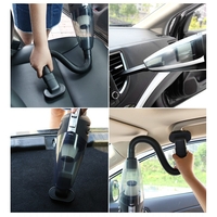 Aspirator de Mana Portabil Turbo, Flippy, pentru Uz Caznic sau Auto, Functie de Aspirare Umeda si Uscata, Incarcare la Priza, 32.000 rot/min, Putere 120W, Aspirare cu Vid de 4 Bar, 5 Accesorii pentru Spatii Inguste, Negru