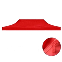 Prelata,copertina pentru acoperis cort tip pavilion Flippy, 3 x 4.5 m , impermeabila, invelis din material textil oxfort 700D, cauciucat Rosu Varf Plat