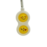 Jucarie Senzoriala Antistres, Simple Dimple, Breloc 2 Bulinute, Alb, model 2