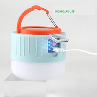 Lampa Portabila, Flippy, Incarcare Solara + USB, Afisaj Inteligent al Bateriei, Raza de Actiune 32 mp, 6x9x11 cm, 3 Moduri, Alb