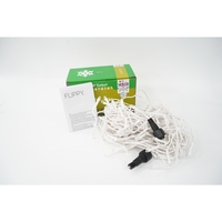 Sectiune Instalatie de Craciun, Flippy®, Tip Turturi, 5 m, 143 LED-uri, cu Flash, Fir Alb, Lumina Alb Rece, IP44, Interconectabila