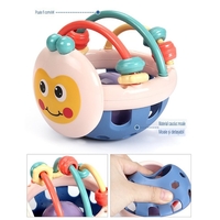 Jucarie Minge pentru Bebelusi, Flippy, pentru Dentitie, Interactiva, 0-12 Luni, Roz-Multicolor