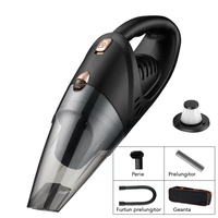 Aspirator Auto, Flippy, pentru interiorul Automobilului, putere Turbo, alimentare DC 12 V, 42 x 14 cm, Negru