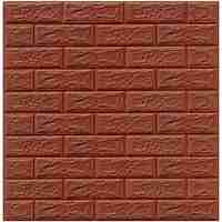 Set 10 Placi Tapet 3D, Flippy, 70 x 77 cm, Grosime 3 mm, din Polietilena, Model Caramida, Suprafata acoperita 5.3 mp, Maro