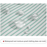 Cutie de Depozitare cu Fermoar, Flippy, Pliabila, Maner Ranforsat, Fermoar Rezistent, pentru Haine, Paturi, Plapume, Perne, Lenjerii de Pat, Jucarii, 50x40x50 cm, 100 Litri, in Dungi, Verde