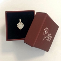 Pandantiv, Jolie Silver, Argint 925, Model Inima cu Zirconii, 0.7 g, 10x10 mm