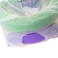 Olita Portabila 2 in 1, Flippy, Olita + Capac de Toaleta, din Plastic, Diametru 21 cm, Albastru