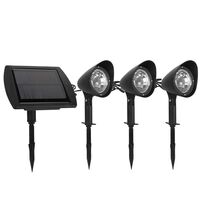 Lampa solara de tip decoratiune pentru gradina, Flippy, model 3 felinare, alb rece