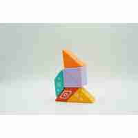 Set inteligent de constructie cu piese magnetice, Flippy, 6 piese, pentru copii, +3 ani, multicolor