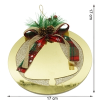 Ornament brad, Flippy, Clopotel, Auriu, Lucios, 17*17CM, Acril, Interior/ Exterior