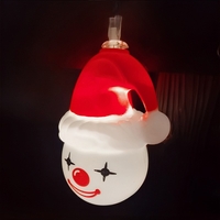 Set 10 Ornamente pentru Instalatie, Flippy, Atasare la Instalatia de Craciun, Design Festiv, Protectie Becuri Instalatie, Rezistente la Zapada, Interior/ Exterior, Model Clown