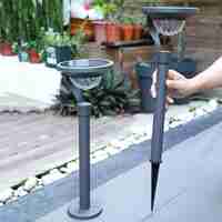 Lampa solara LED cu 2 moduri de fixare, IP65, material ABS, baterie 4.5 V, 200 mah, 450 Lumeni, 42.5 x 15 cm, alb cald,