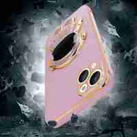 Husa de Protectie TPU 2in1, Flippy, pentru Apple iPhone 14 Plus, Astronaut cu Suport, Antisoc, Rezistenta la Impact, Protectie Camera, Mov