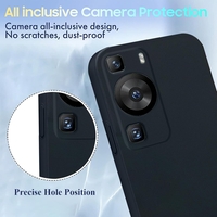 Husa de Protectie, Flippy, pentru Huawei P60 Pro, Liquid Silicone, cu Microfibra pe Interior, Protectie Antisoc, Compatibil Incarcare Wireless, Negru
