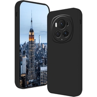 Husa de Protectie, Flippy, pentru Honor Magic 6 Pro, Liquid Silicone, cu Microfibra pe Interior, Protectie Antisoc, Compatibil Incarcare Wireless, Negru
