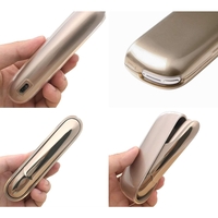 Husa Flippy pentru IQOS 3.0 DUO, de Protectie, Anti Soc si Zgarieturi, din Plastic, 12 x 4.5 cm, Negru Transparent