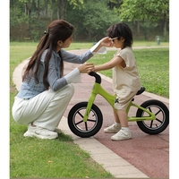 Bicicleta pentru Copii, Flippy, Fara Pedale, Pentru 2-6 Ani, 2 Roti Silentioase, Sa Reglabila 43 - 58 cm, din Plastic si Fibra de Sticla, 88 x 56 x 43 cm, Verde