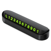 Suport numar telefon Flippy, afisaj parcare numar telefon/parcare temporara, Negru