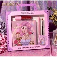 Set Produse de Machiaj, Kevin & Coco, 28 Culori, Fard de Ochi, Ruj, Pensula si Creion
