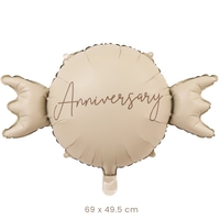 Balon din Folie Metalizata, Flippy, Figurina Animata, Model Bombonica Aniversara, 69 x 49.5 cm, Ambalaj Individual, Pai Inclus, Umflare cu Aer sau Heliu, Maro
