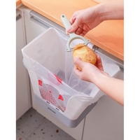 Cos de Gunoi Extensibil, Flippy, din Plastic, Reglabil, Pliabil, Versatil, pentru Bucatarie, Baie sau Birou, Cos Universal, 21x25x17 cm, Alb Gri