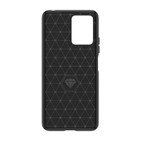 Husa Protectie pentru Xiaomi Redmi Note 12 5G, Flippy, din Silicon TPU Moale, Textura Periat, Anti Cadere, cu Element Carbon, Negru