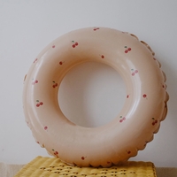 Colac de inot gonflabil pentru copii, Portocaliu, Model cu cirese, Flippy, diametru 70 cm