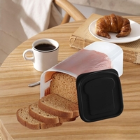 Cutie Depozitare Paine, Flippy, din Plastic, 34 x 13 cm, Pastreaza Prospetimea, Capac Negru