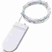 Instalatie Craciun, 3 metri, 30 LED-uri, Alb Rece, cu baterii, fir cupru, liniar, interior/exterior, Flippy