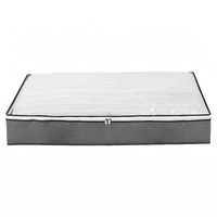 Husa de Depozitare, Flippy, Intrebuintare Multipla, Pliabila, cu Fermoar Bidirectional si Fereastra Deasupra Transparenta, Manere Laterale, Lavabila, 100x50x15 cm, Gri