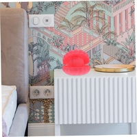 Lampa de Veghe, Flippy, Model Scoica cu Perla, Lumina Calda, 10 x 8.5 cm, Led, Baterii Incluse 3 x LR44, Roz