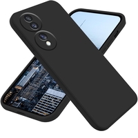 Husa de Protectie, Flippy, pentru Honor 70, Liquid Silicone, cu Microfibra pe Interior, Protectie Antisoc, Compatibil Incarcare Wireless, Negru