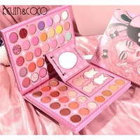 Set farduri 2 in 1 Kevin&Coco, paleta 62 nuante, mini paleta iluminator tip carte, rezistenta ridicata, 22 x 17 cm, 430 g, multicolor