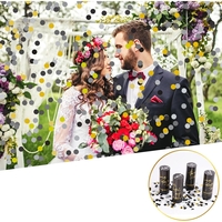 Tun Confetti Petrecere, Flippy, Lungime 30 cm, Negru/Auriu