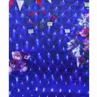 Instalatie Craciun, Tip Plasa, IP 44, 22 x 1 m, 880 LED-uri, Albastru, 8 jocuri de lumini, Transformator cu telecomanda, Interconectabila, Prelungitor 3 m inclus, Fir transparent, Flippy