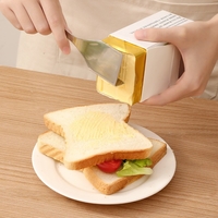 Cutit Dozator pentru Unt, Flippy, din Otel Inoxidabil, Taietor pentru Unt, 16.5 x 4.5 cm, Argintiu