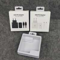 Incarcator Super Fast Charge, Flippy, Adaptor Fast Charge 45W, 5A, PD 3.0, Cablu 1m, Incarcator Fast Charge USB Type-C, Alb