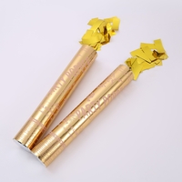 Tub de Confetti, Flippy, Party Popper, 30x5 cm, Confetii Lucioase Rezistente la Foc, Eliberare prin Rasucire, Auriu