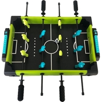 Masa de fotbal cu teren si 12 jucatori Flippy, 4 manere, cu Tablou Scor, din Metal si ABS, 36.5 x 35.5 x 8 cm, Design Multicolor, pentru copii/adulti, verde