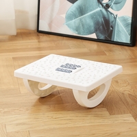 Suport Ergonimic pentru Picioare, Flippy, Plastic, cu Role de Masaj pentru Talpi, pentru Birou, Usor de Transportat, Detasabil, 33.5x24x12 cm, Alb